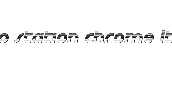 Echo Station Chrome Italic Logo