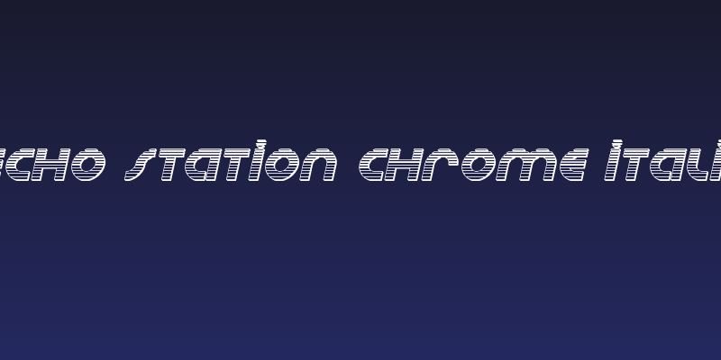Echo Station Chrome Italic Social Header