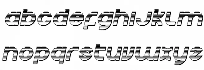 Echo Station Chrome Italic Font LOWERCASE