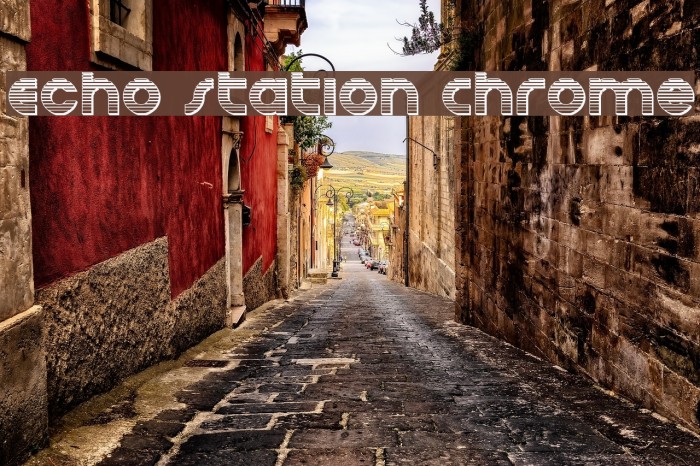 Echo Station Chrome Font examples