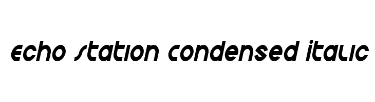 Echo Station Condensed Italic  Frei Schriftart Herunterladen