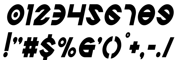 Echo Station Condensed Italic Font OTHER CHARS