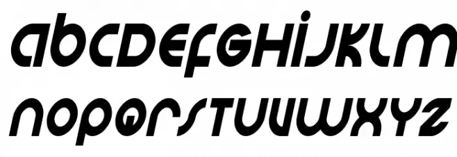 Echo Station Condensed Italic Caratteri MAIUSCOLE