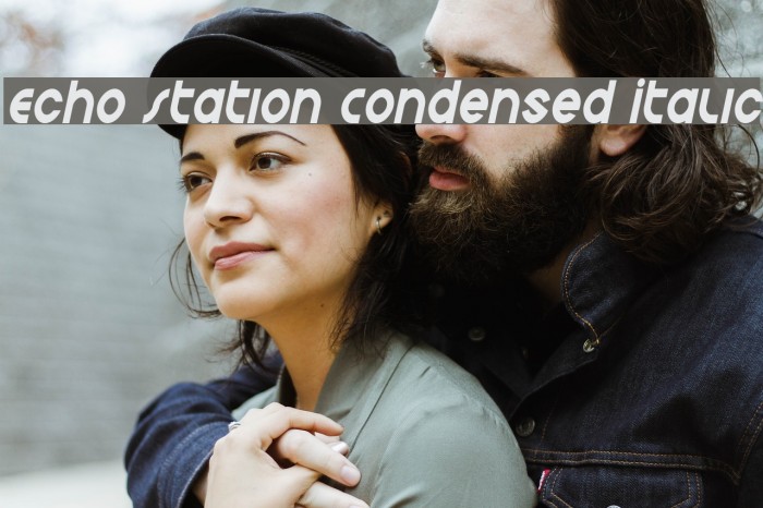 Echo Station Condensed Italic Font examples