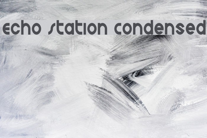 Echo Station Condensed Font examples