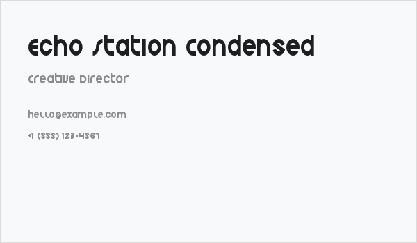 Echo Station Condensed Business Card