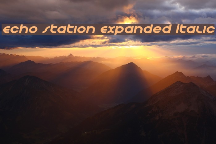 Echo Station Expanded Italic Example 1