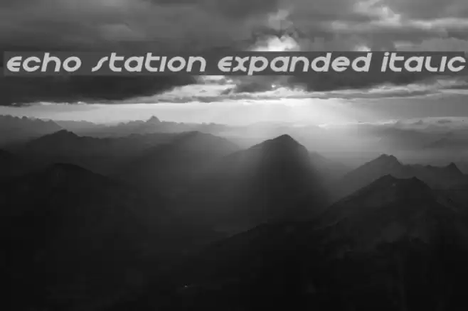 Echo Station Expanded Italic Font examples