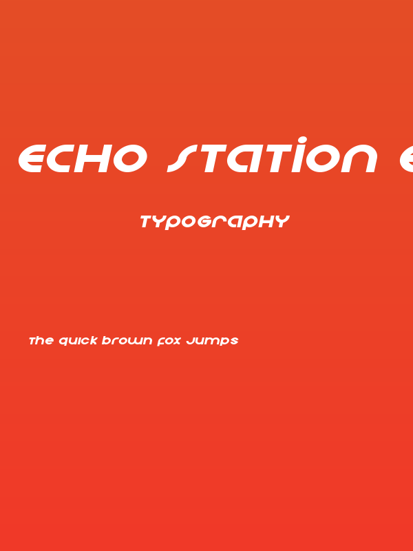 Echo Station Expanded Italic Poster