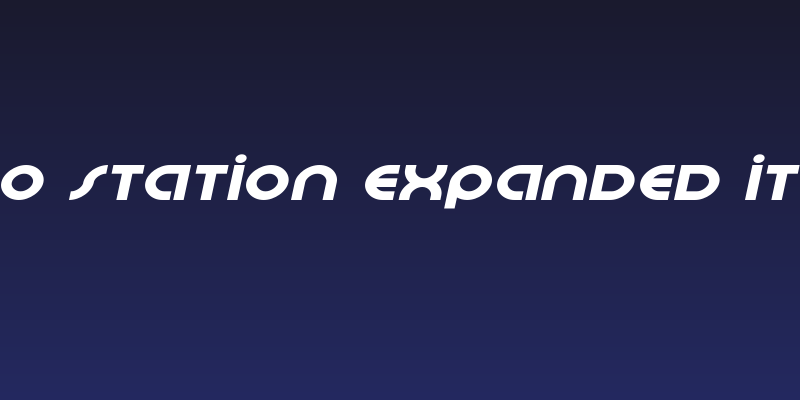 Echo Station Expanded Italic Social Header