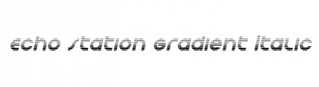 Echo Station Gradient Italic  नि: शुल्क फ़ॉन्ट्स डाउनलोड