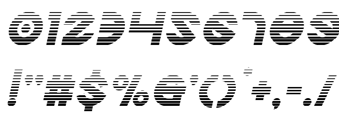 Echo Station Gradient Italic Font OTHER CHARS