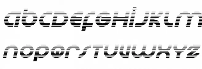 Echo Station Gradient Italic Schriftart Groß