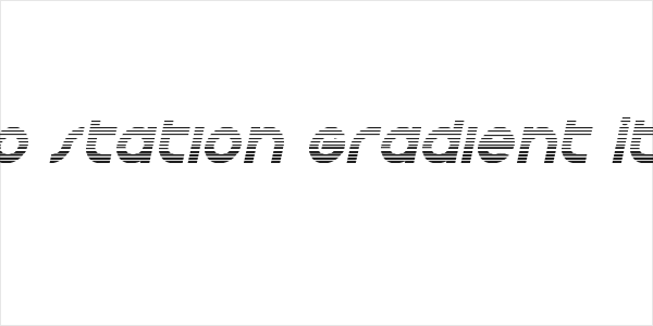 Echo Station Gradient Italic Logo