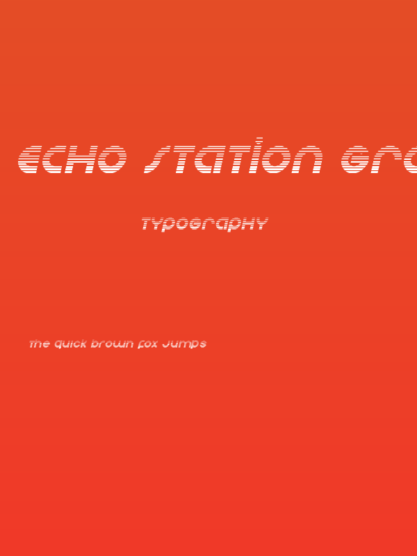 Echo Station Gradient Italic Poster