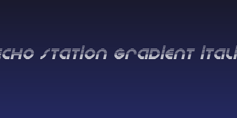 Echo Station Gradient Italic Social Header