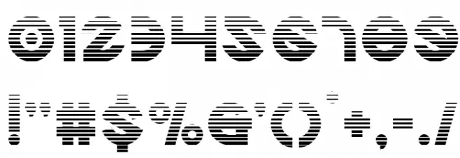 Echo Station Gradient Font OTHER CHARS