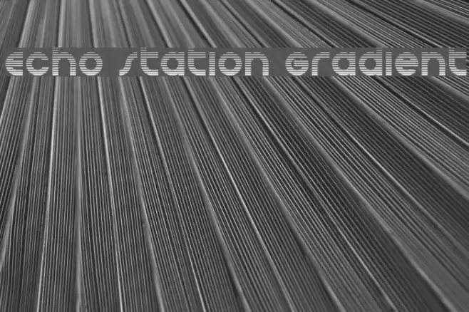 Echo Station Gradient Font examples