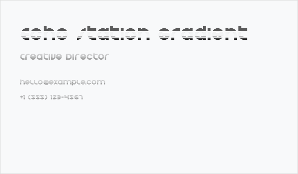 Echo Station Gradient Business Card