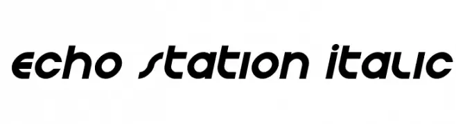 Echo Station Italic  font caratteri gratis