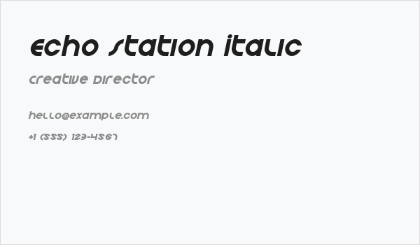 Echo Station Italic Business Card
