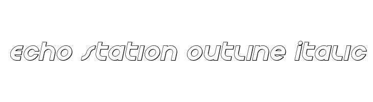 Echo Station Outline Italic  免费字体下载
