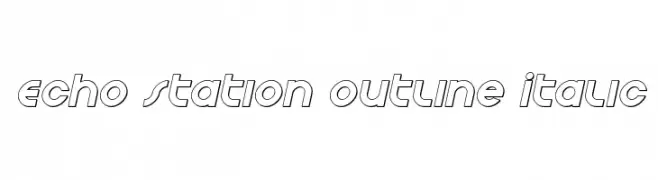 Echo Station Outline Italic  免费字体下载