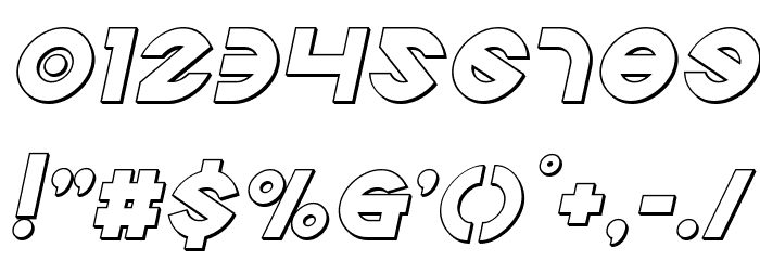 Echo Station Outline Italic Font OTHER CHARS
