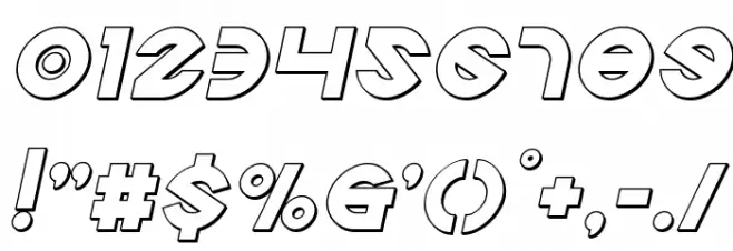Echo Station Outline Italic Font OTHER CHARS