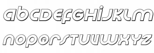 Echo Station Outline Italic Font Litere mari