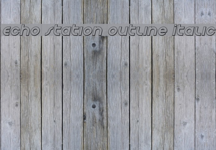 Echo Station Outline Italic Font examples
