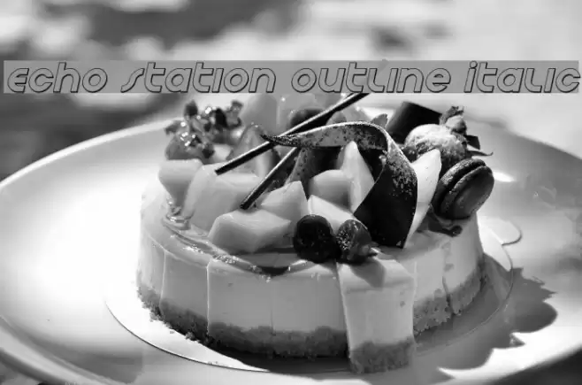 Echo Station Outline Italic Font examples