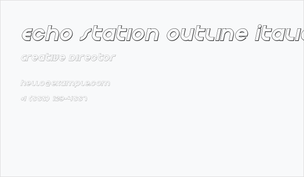 Echo Station Outline Italic Business Card