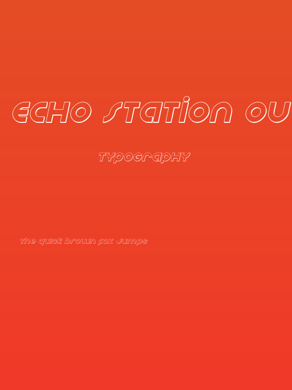 Echo Station Outline Italic Poster