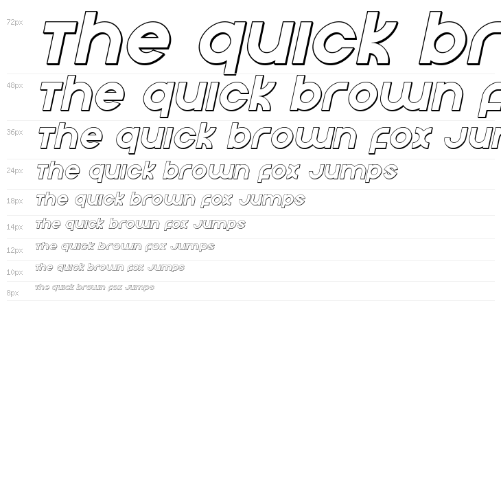 Echo Station Outline Italic Waterfall