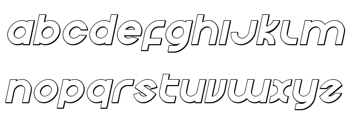 Echo Station Outline Italic Font LOWERCASE