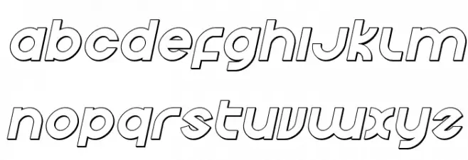 Echo Station Outline Italic फ़ॉन्ट लोअरकेस