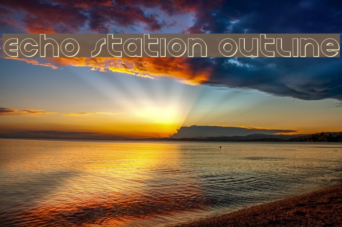Echo Station Outline Font examples