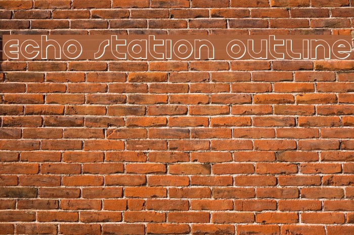 Echo Station Outline Font examples