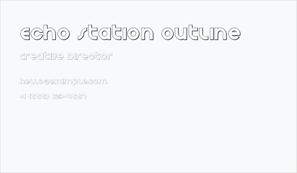 Echo Station Outline Business Card