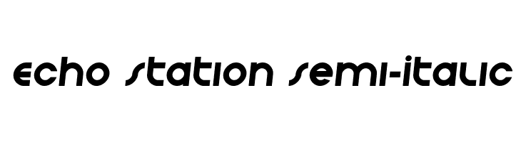 Echo Station Semi-Italic  font caratteri gratis