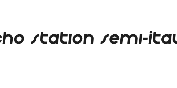 Echo Station Semi-Italic Logo