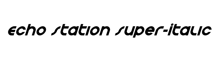 Echo Station Super-Italic  font caratteri gratis