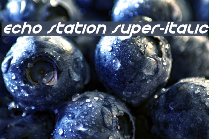 Echo Station Super-Italic Font examples