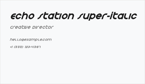 Echo Station Super-Italic Business Card