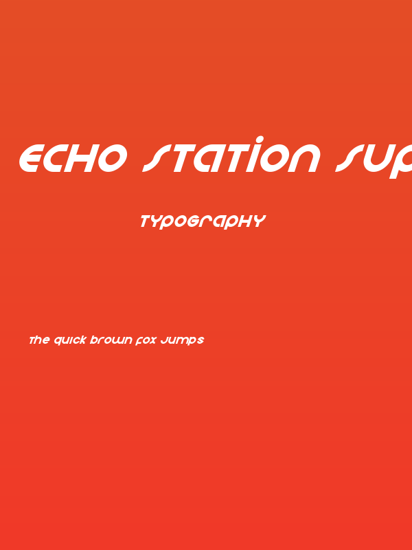 Echo Station Super-Italic Poster