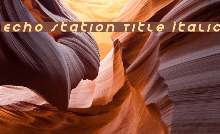 Echo Station Title Italic Example 3