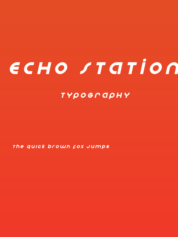 Echo Station Title Italic Poster
