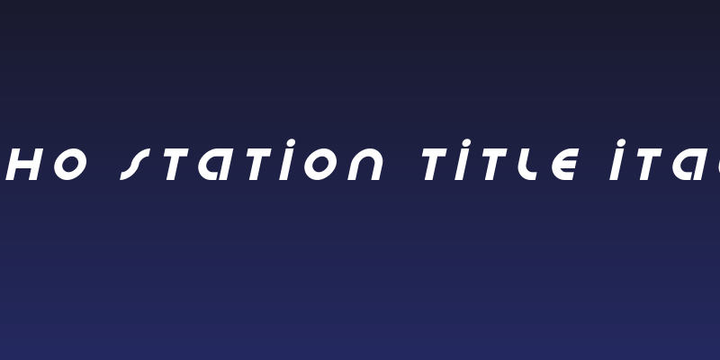 Echo Station Title Italic Social Header