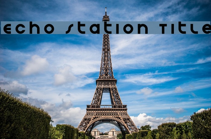 Echo Station Title Example 2